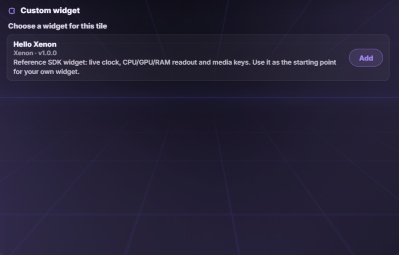 A community widget built with the SDK